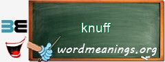 WordMeaning blackboard for knuff